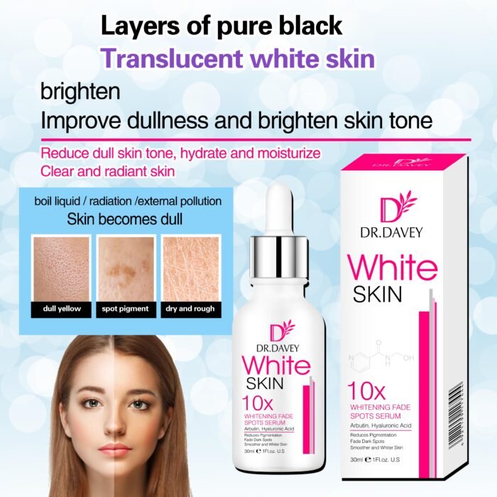 DR.DAVEY 10X White Serum whitening fade spots serum 30ml good quality - Image 3