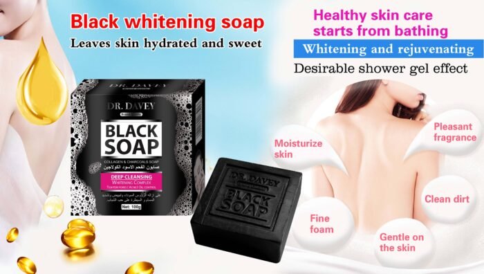 DR.DAVEY Charcoal Soap 100g Private Label Wholesale OEM Good Quality - Image 4