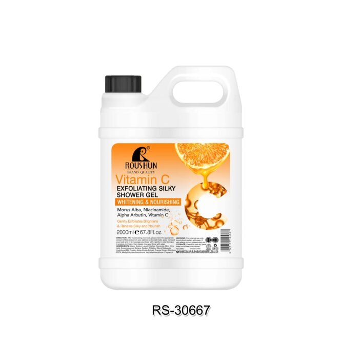 ROUSHUN Private Label Body Wash Vitamin C Nourishing Whitening Brightening Firming Shower Bath