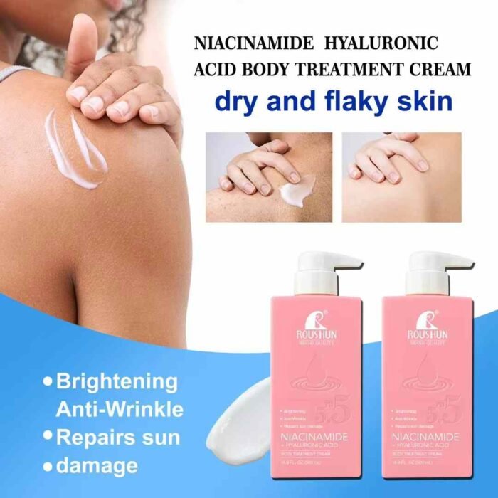 ROUSHUN Glutathione Niacinamide Acid Body Lotion Hyaluronic Acid Medix 5.5 Body Lotion Firming Moisturizer - Image 3