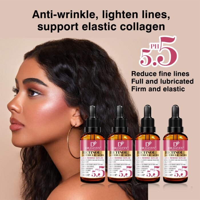DR.DAVEY Wholesale Ferulic Acid Retinol Face Serum Reduce Finelines Firming Moisturizing Facial Serum - Image 3
