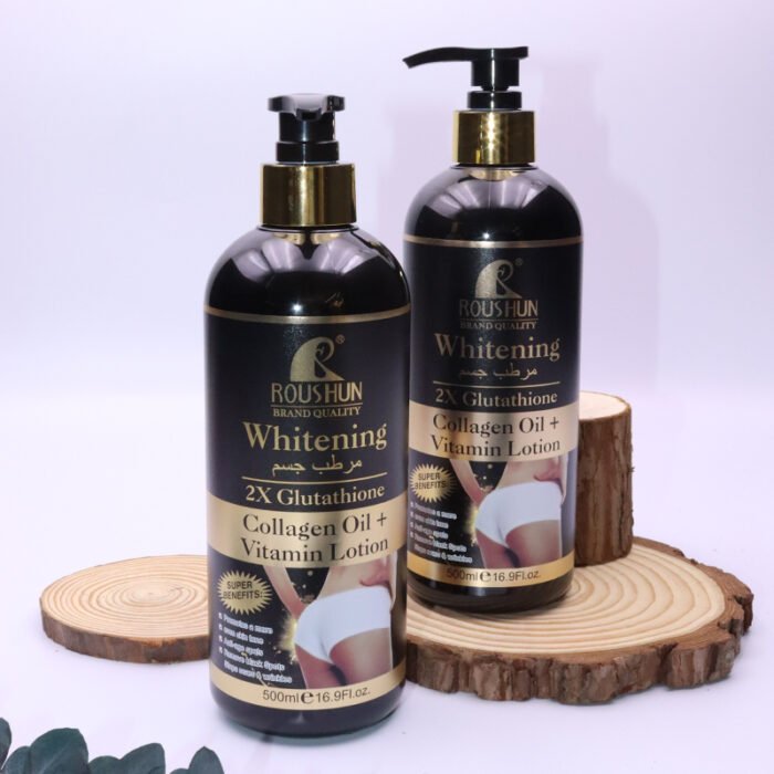 ROUSHUN Gluta Whitening Body Lotion With Collagen Oil Anti-age Body Cream - Image 3