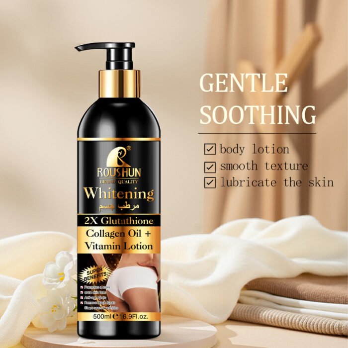 ROUSHUN Gluta Whitening Body Lotion With Collagen Oil Anti-age Body Cream - Image 4