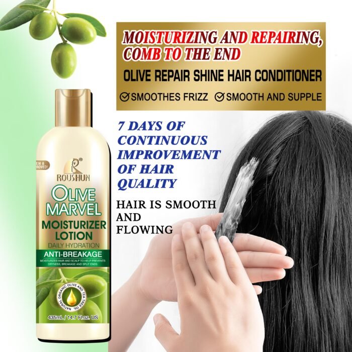 ROUSHUN Olive Marvel Hair Conditioner Hair Smoothing Flowing Repairing Softening Hair Conditioner - Image 5