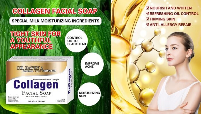 DR.DAVEY Collagen Facial Soap Double Whitening Anti-aging Soap - Image 5