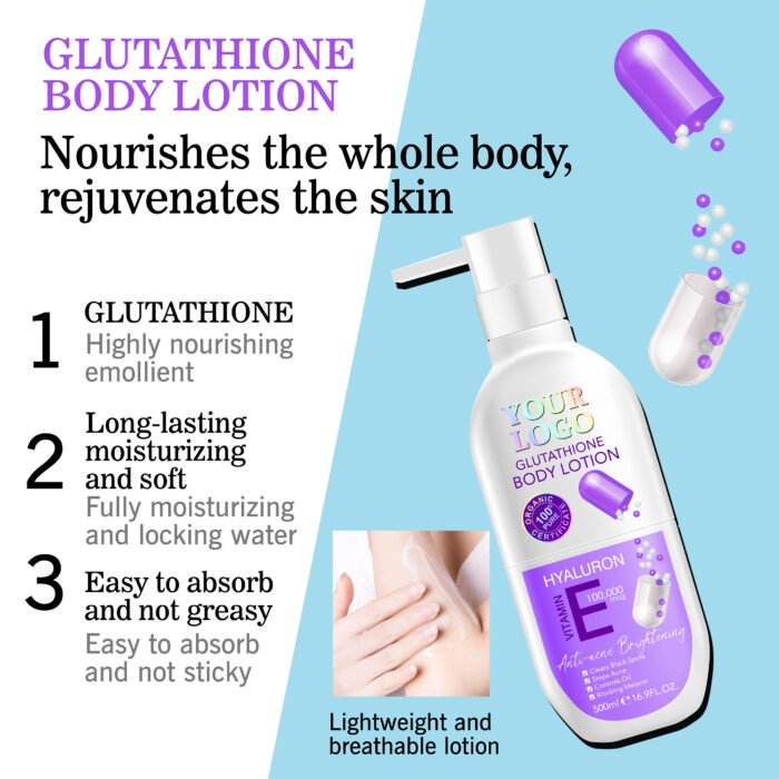 DR.DAVEY Brightening Body Cream Glutathione Vitamin E Skin Lighting Lotion Wholesale - Image 3