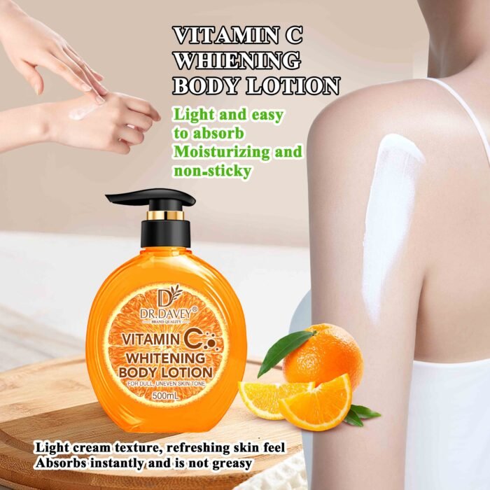 DR.DAVEY Moisturizing Lotion For Dry Skin Vitamin C Whitening Moisturizing Hydrating Brand Quality Body Lotion - Image 5
