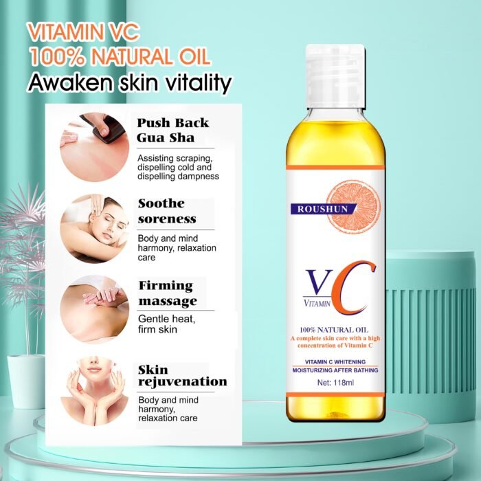 ROUSHUN Vitamin C Body Oil Skin Care Relaxing Natural Moisturizing Whitening body oil - Image 4