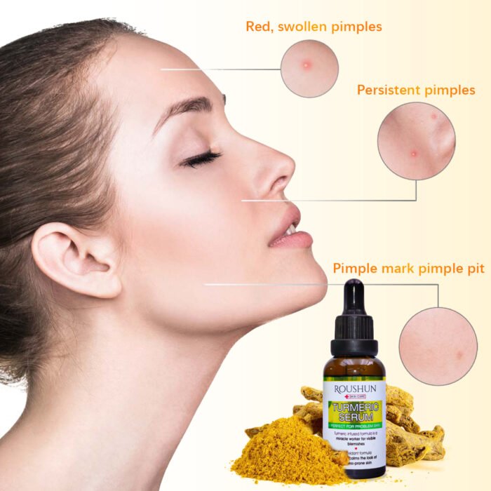 ROUSHUN Brightening Turmeric Face Serum Dark Spot Turmeric Serum - Image 6