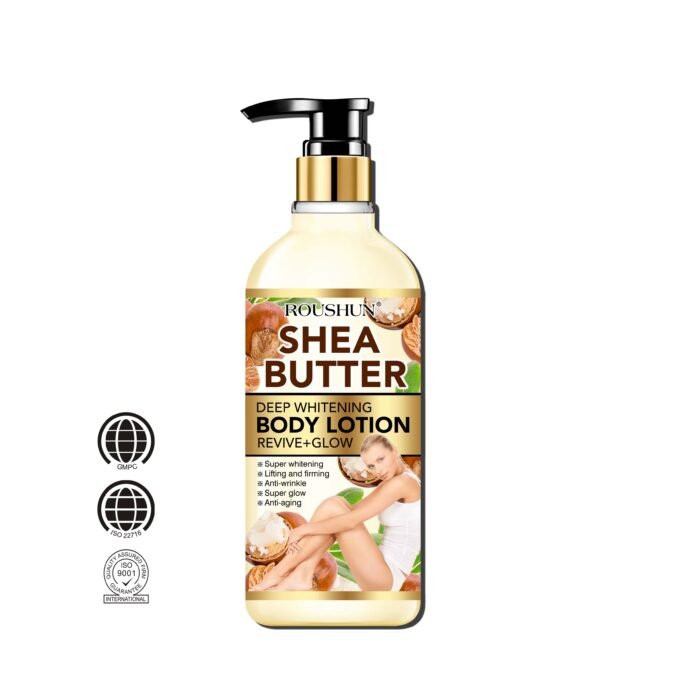 ROUSHUN Skin Lighting Lotion Shea Butter Deeply Nourishing Whitening Firming Skin All Day Private Label Body Lotion - Image 6