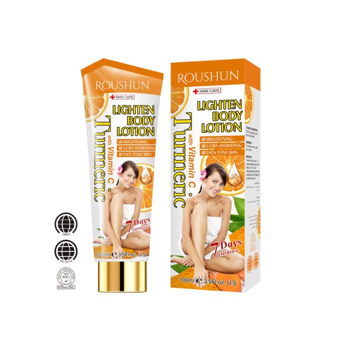 ROUSHUN Turmeric Whitening Body Cream Vitamin C Brightening Lightening Skin Care Manufacturer Body Lotion - Image 6
