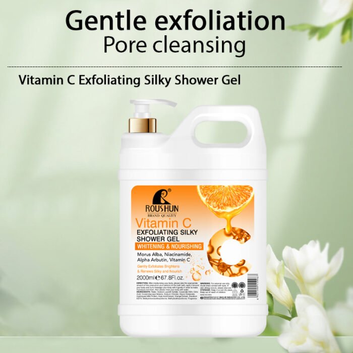 ROUSHUN body skin care Private Label Body Wash Vitamin C Whitening Brightening Shower Bath - Image 7